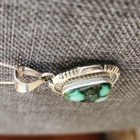 Gorgeous NWOT Native American Navajo Sonoran Mountain Turquoise Necklace 💙💚 - Picture 4 of 12